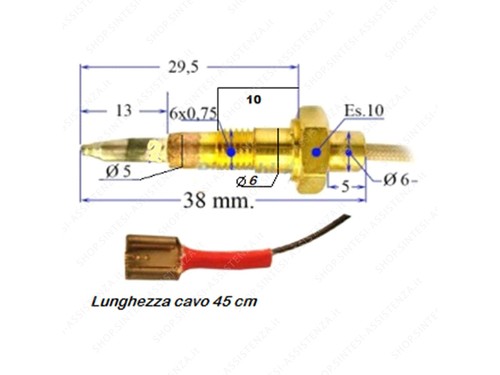 Termocoppia fuoco bruciatore
